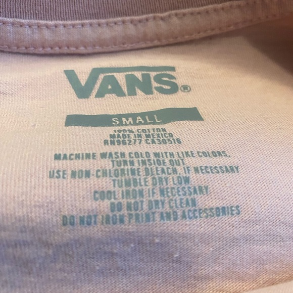 Vans Pink Long Sleeve Tee SZS - Picture 4 of 9